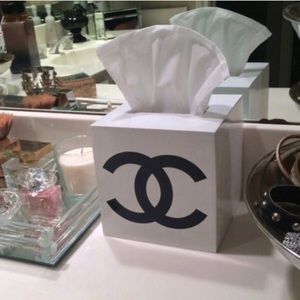Monogrammed tissue box cover!